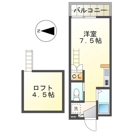 ワークビレッジ 徒歩1分 2階の物件間取画像